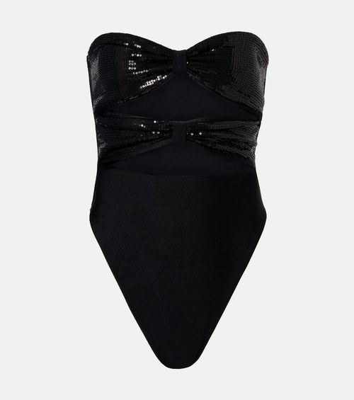 Cutout sequined swimsuit
