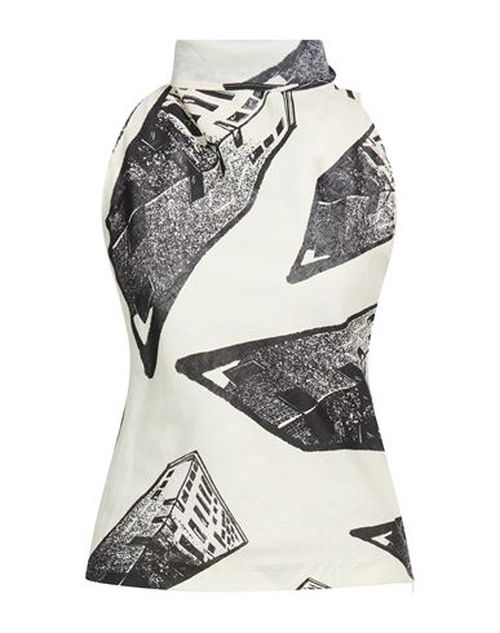 Woman Top Ivory Size 2 Linen, Cotton