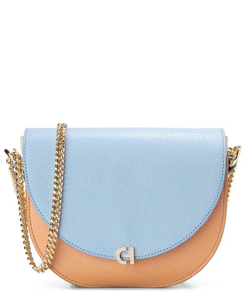 Evie Chain Leather Saddle Bag