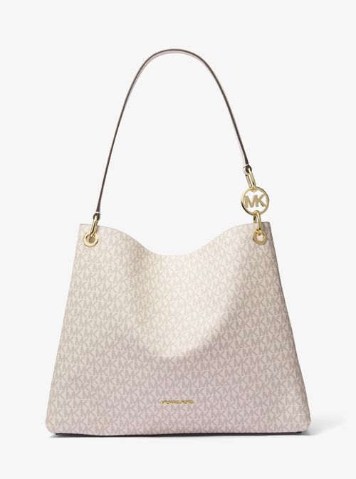 Christina Large Signature Logo Shoulder Bag in Natural - One Size