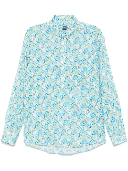 Paisley-print shirt - Blue