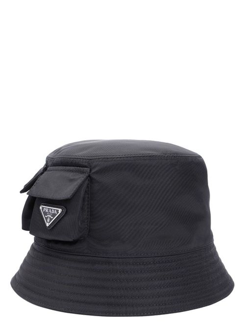 Prada Women's Re-Nylon Bucket Hat in Black | Size Large | 2HC3502DMI Color F0002