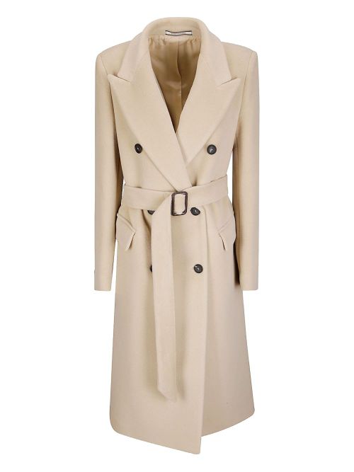 Wool double-breasted coat