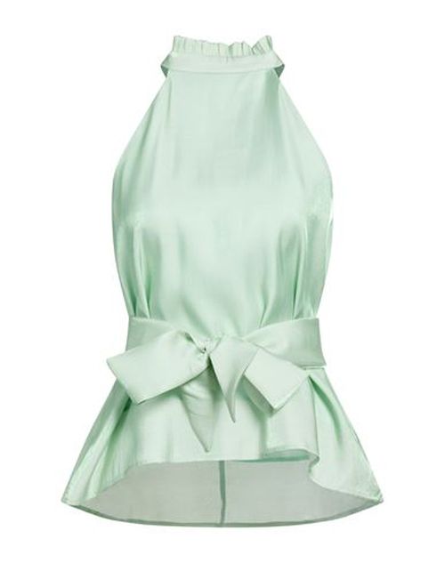 Woman Top Light green Size L Viscose, Polyester