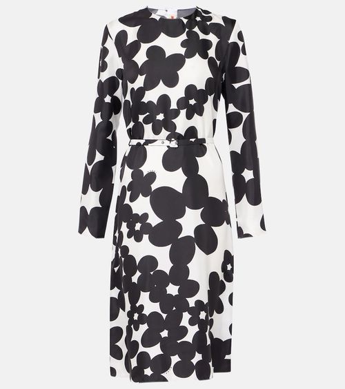 Marni Printed silk midi dress