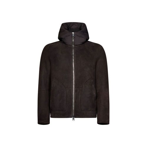 Sheepskin Shell Jacket — Brown