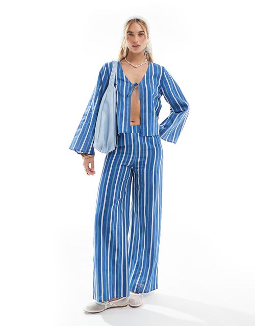 Esmée Exclusive beach pants in blue stripe