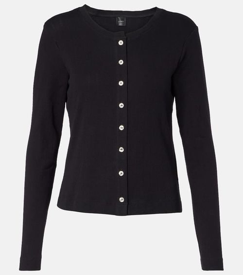 Pointelle cotton cardigan