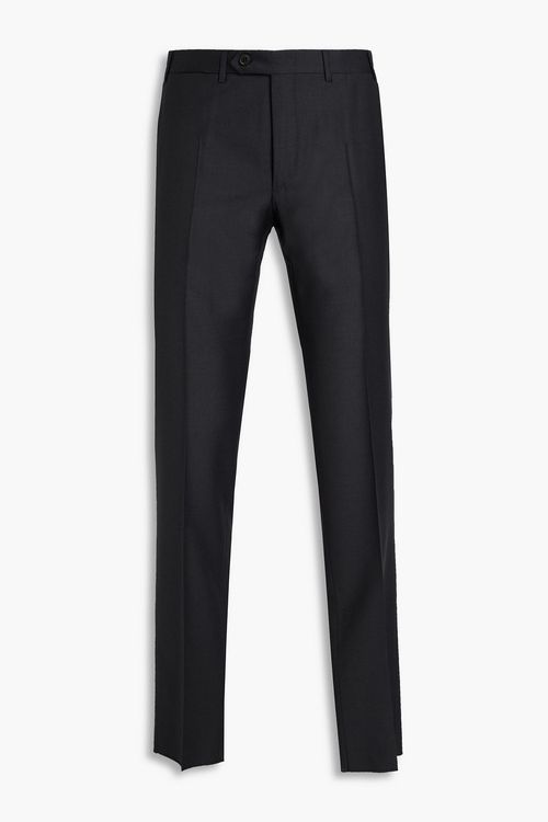 Tapered wool-twill pants - Black - IT 44