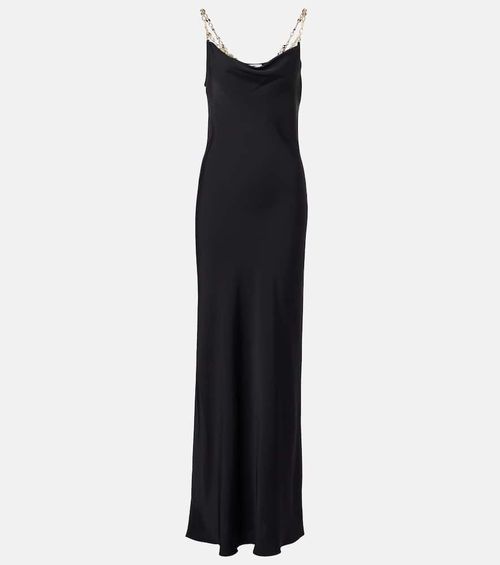 Chain-detail gown