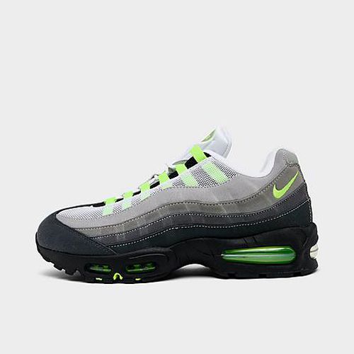 Men's Air Max 95 Big Bubble Casual Shoes in Black/Cool Grey/Neon Yellow