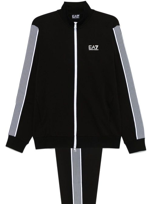 Stripe-detail tracksuit - Black