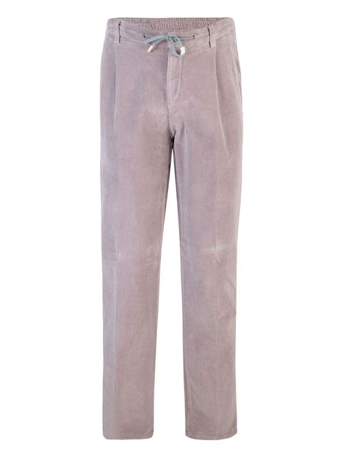 Corduroy drawstring trousers - Purple