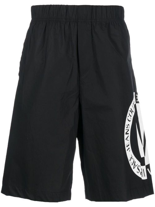 Logo-print shorts - Black