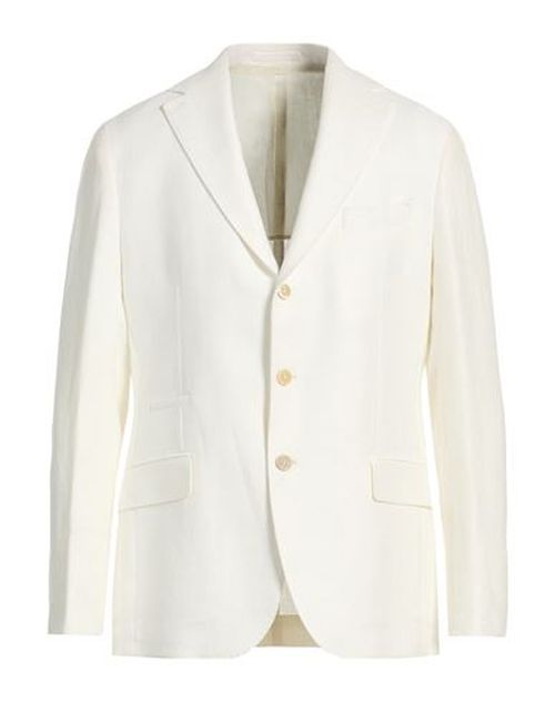 Platinum Man Blazer White Size 40 Linen