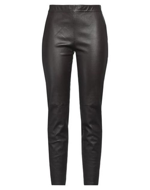 Woman Pants Dark brown Size 2 Lambskin