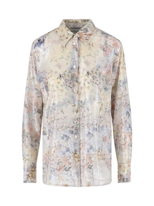 Women's Patterned Shirt with Contrast Trim