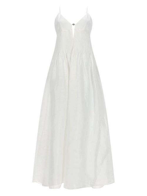 Appliqué Pleated Dress