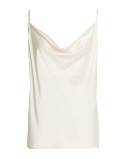 Woman Top Ivory Size 14 Polyester, Elastane