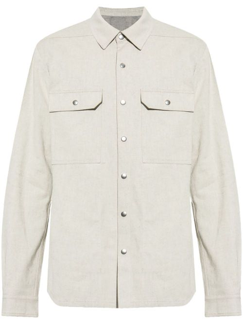 Flap-pocket shirt jacket - Neutrals