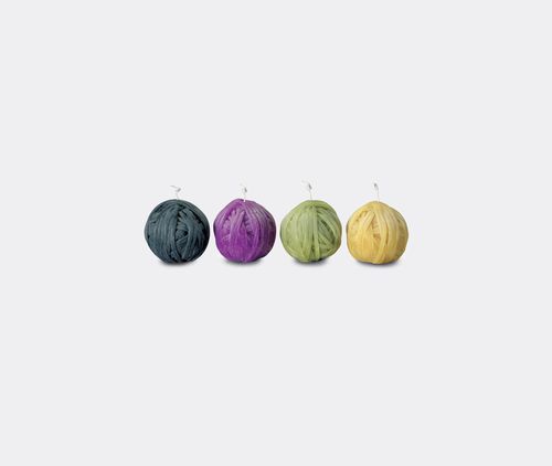 'gomitolo' Multicolour Candles, Set Of Four