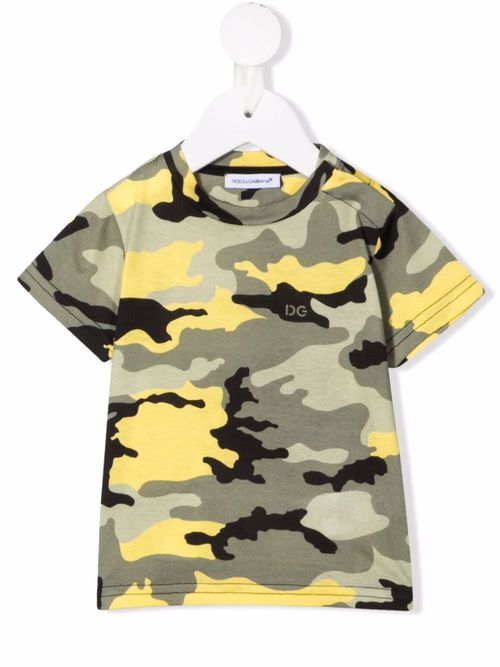 Camouflage-print cotton T-shirt - Green