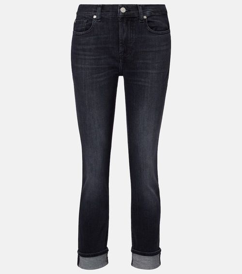 Mid-rise cropped skinny jeans