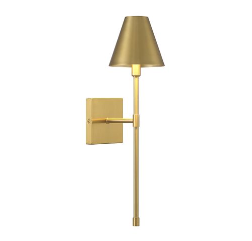 Warm Brass One Light Wall Sconce from the Jefferson Collection