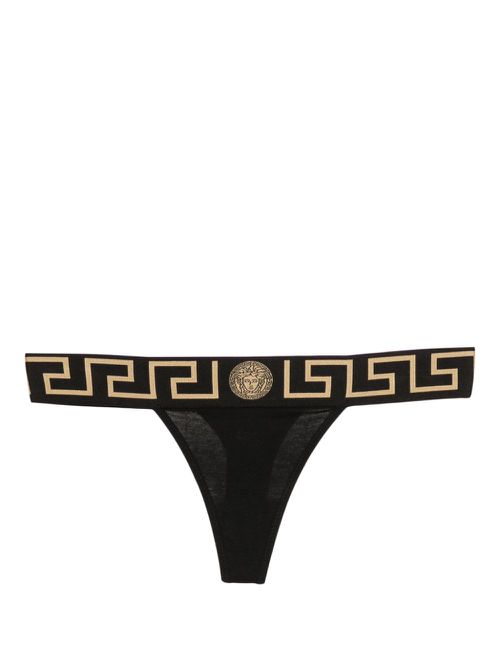 Greca Border thong - Black