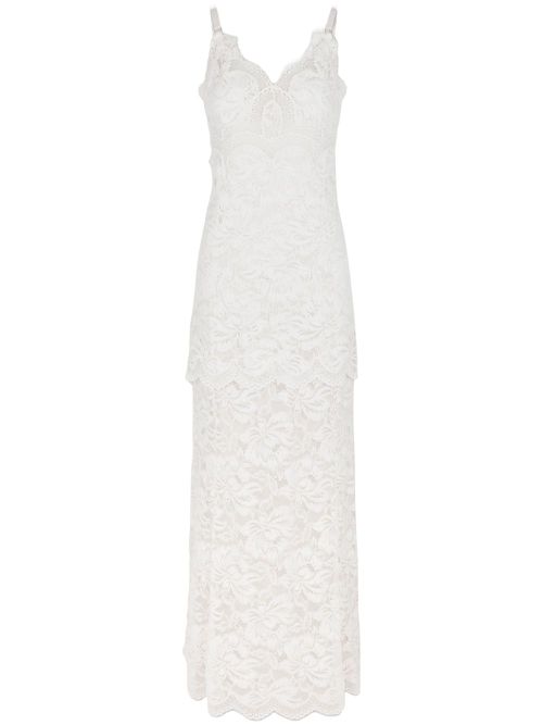 Lace maxi dress - White