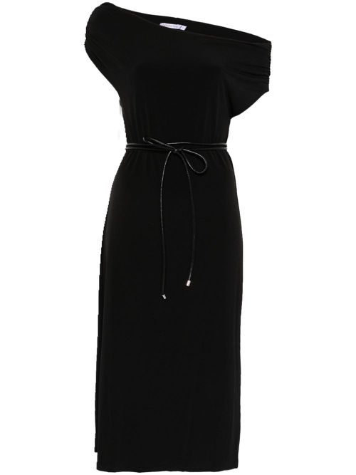 Belted midi dress - Black
