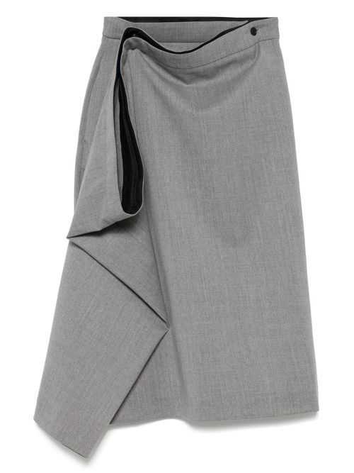 Wool midi skirt - Grey