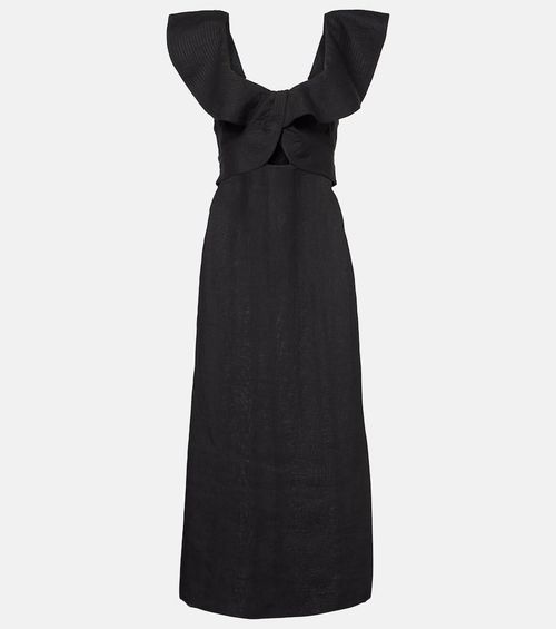 Ruffled midi dress