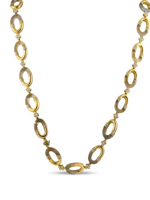 Boucheron Pre-Owned 18K yellow gold diamond necklace