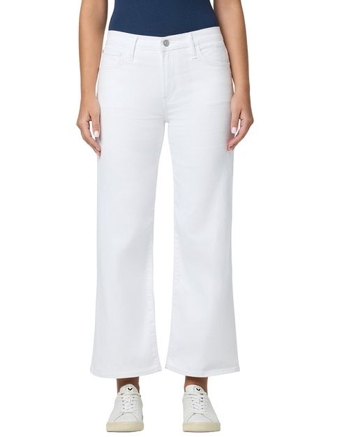 Rosalie High-Rise Wide Leg Ankle Wht-White Jean