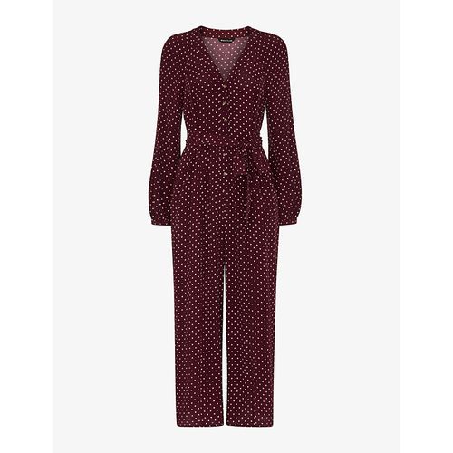 Womens Multi-coloured Lottie Spot-print Wide-leg Woven Jumpsuit
