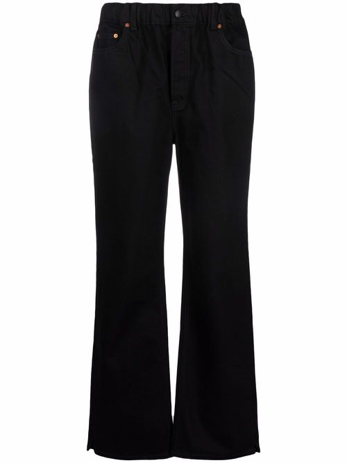 Loose fit wide leg trousers - Black