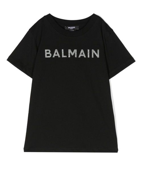 Logo-print short-sleeve T-shirt - Black