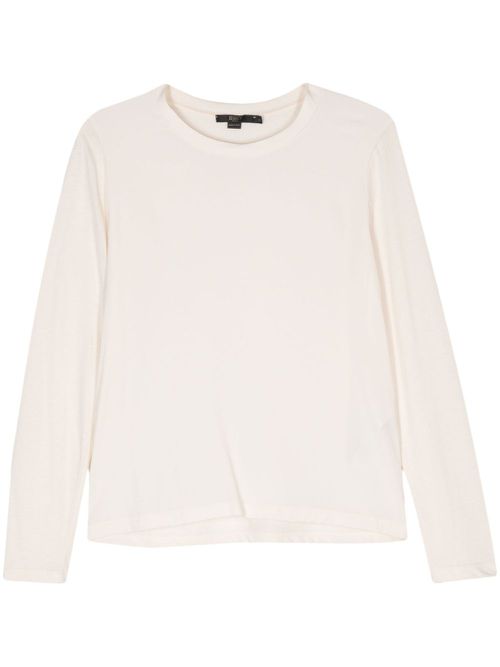Crew-neck long-sleeve T-shirt - Neutrals