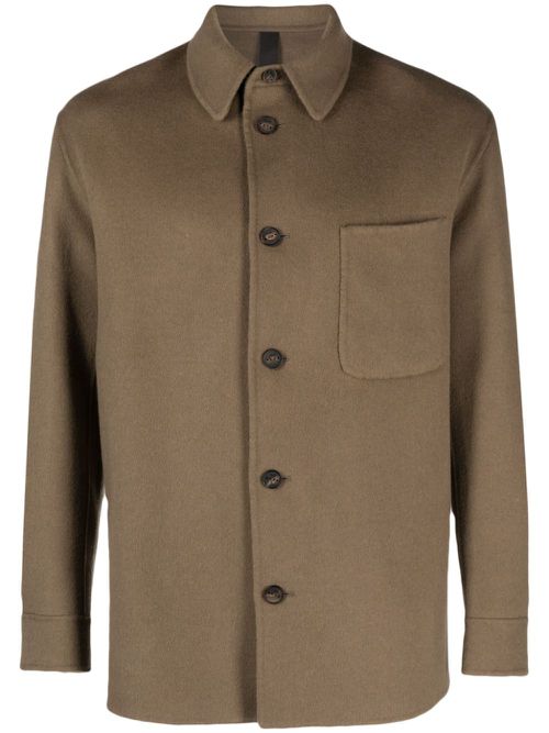 Bari D wool shirt jacket - Brown