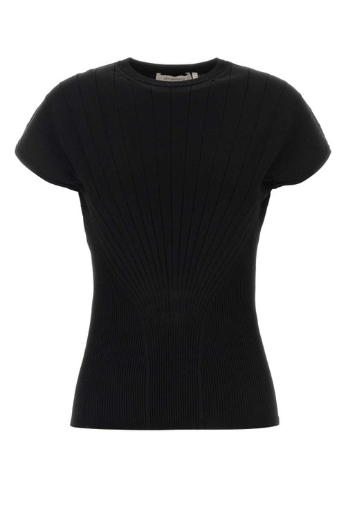 Black Viscose Blend Samba Top