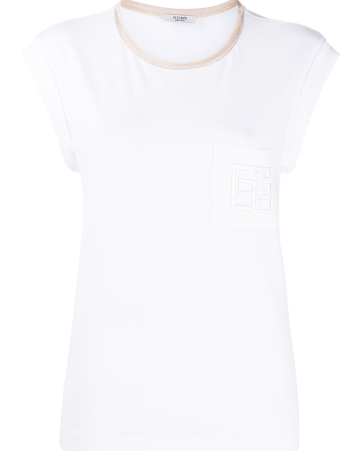 Logo-Patch Cotton T-shirt — White