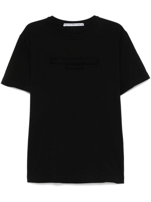 Logo-embossed T-shirt - Black