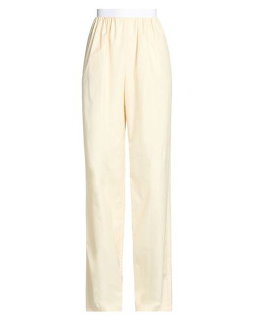 Woman Pants Pastel yellow Size 6 Polyester, Cotton