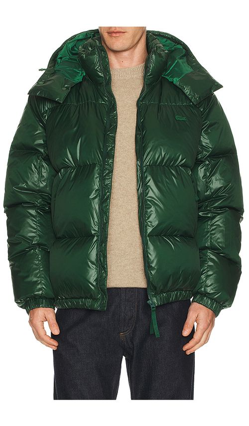 Lacoste Nylon Shiney Puffer Jacket in Green. 46. Also