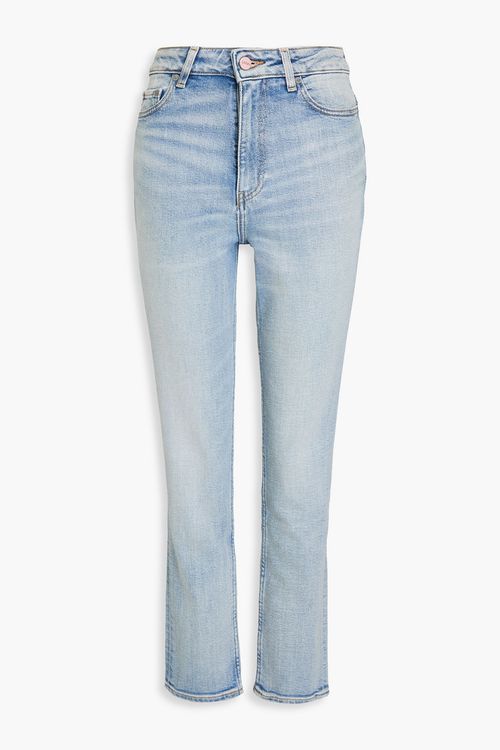Faded high-rise slim-leg jeans - Blue - 27W/ 34L