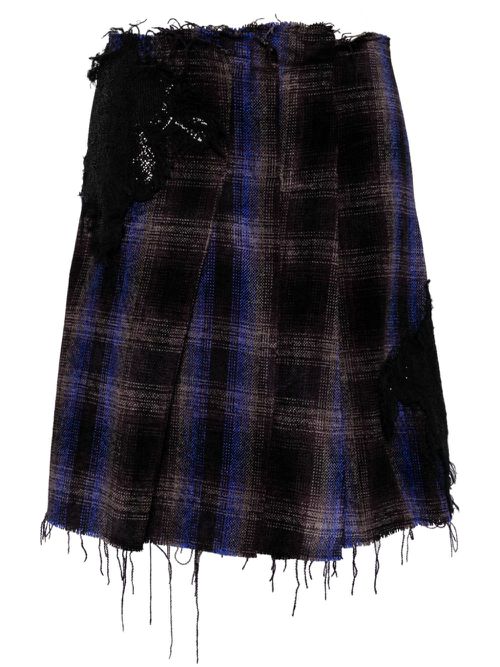 Check skirt - Purple
