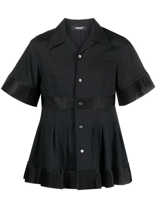Buttoned flared shirt - Black