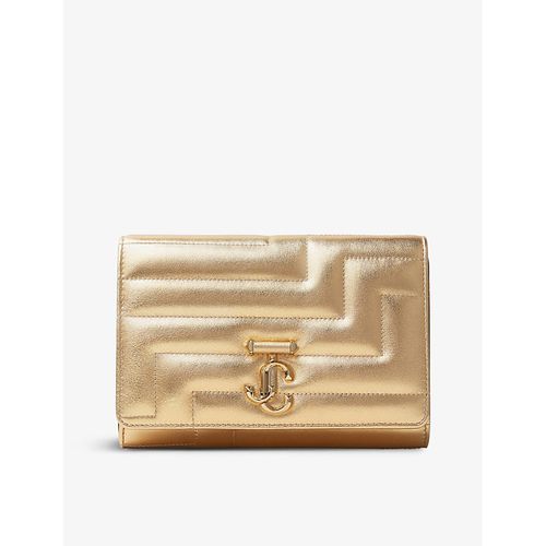 Womens Gold/light Gold Avenue Leather Clutch bag 1SIZE