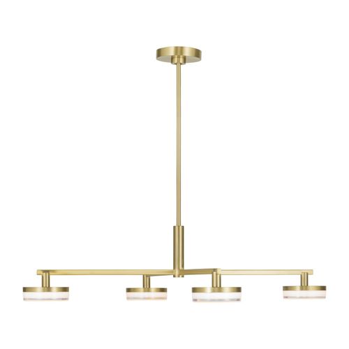 Burnished Brass LED Chandelier from the Khan Collection